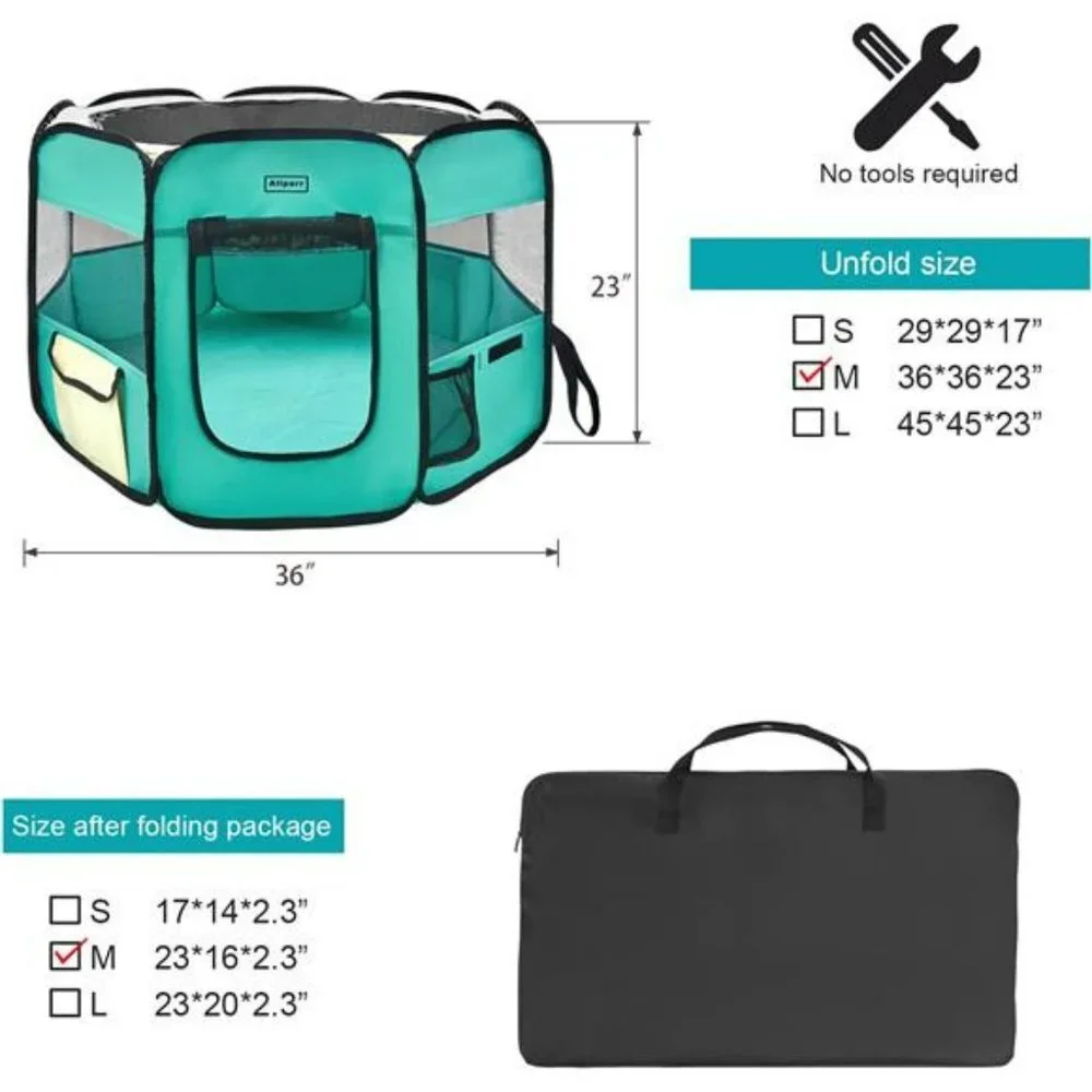 Portable Pet Playpen Foldable Kennels Playpen for Dog&Cat Carrying Case